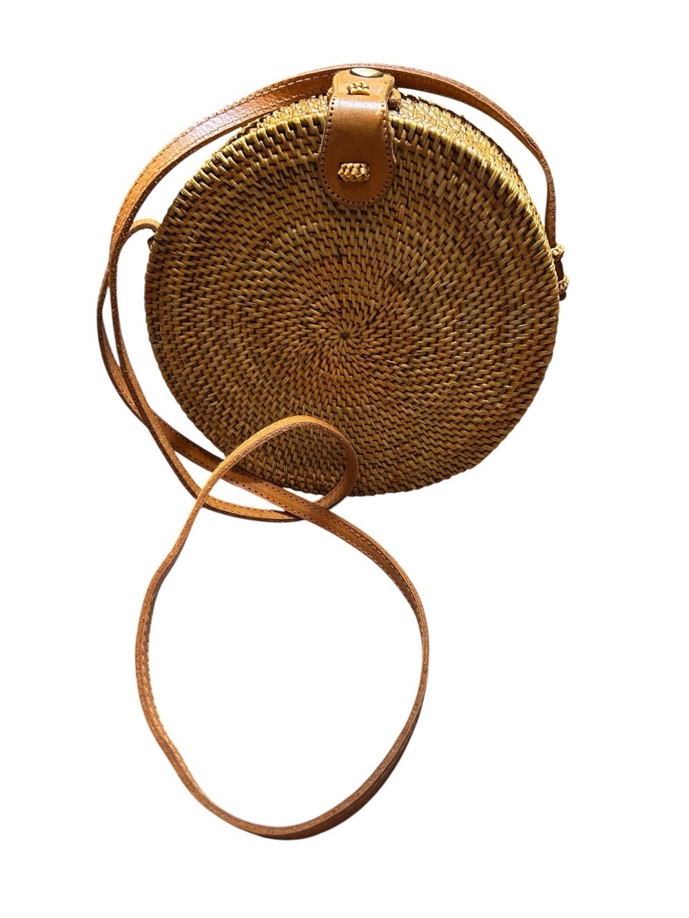 Amerii circle rattan crossbody bag purse summer bohemian festival beach